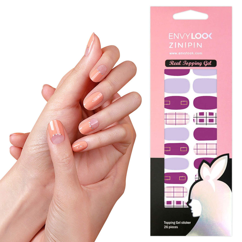 [ENVYLOOKZINIPIN] long-lasting manicure nail strip nail wrap stylish design just put gel nail seal _KA00373