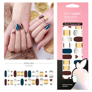 [ENVYLOOKXZINIPIN] long-lasting manicure nail strip nail wrap stylish design just put gel nail seal KA00369