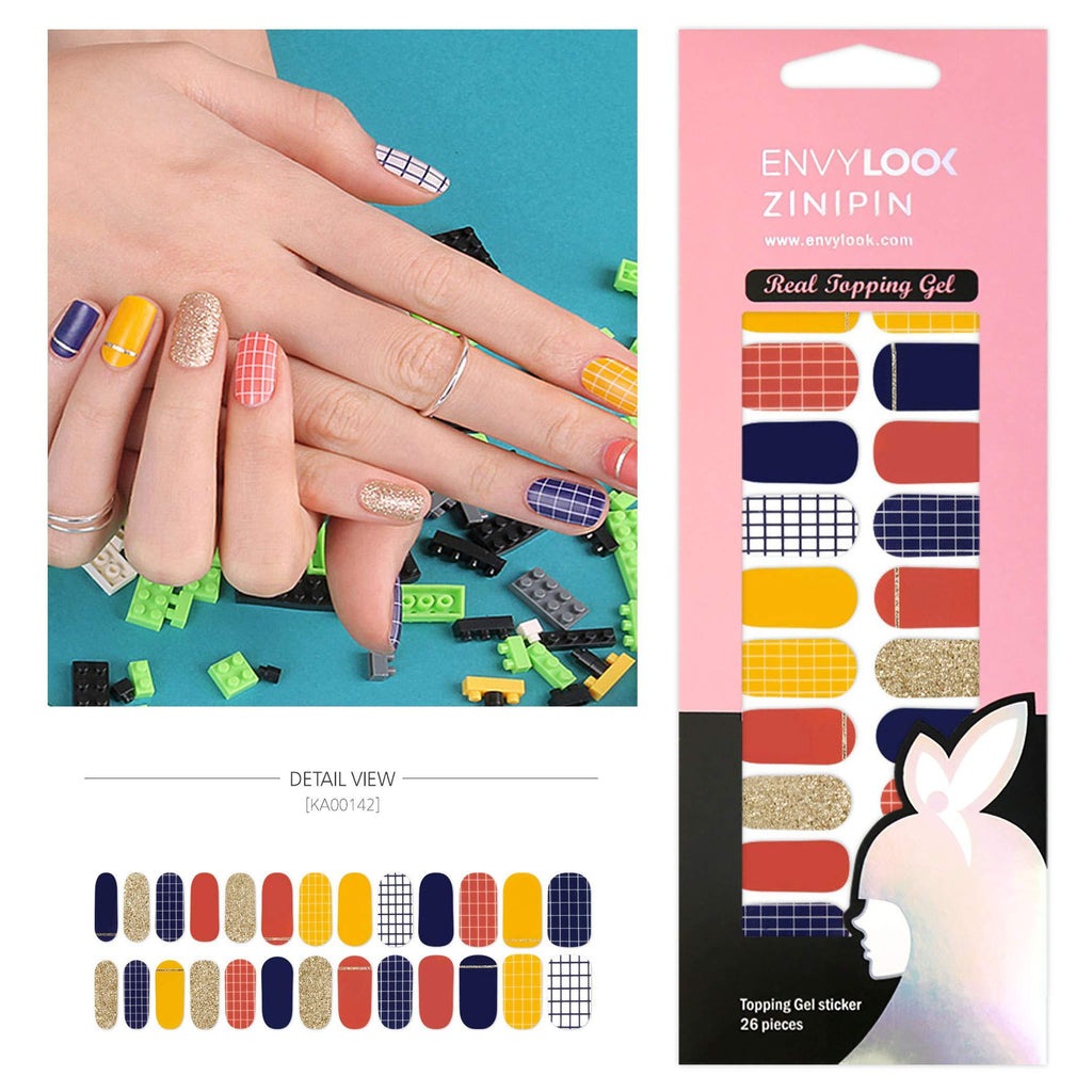 [ENVYLOOKXZINIPIN] long-lasting manicure nail strip nail wrap stylish design just put gel nail seal KA00142