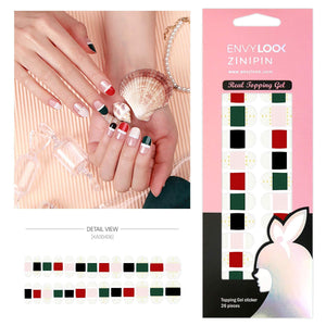 [ENVYLOOKXZINIPIN] long-lasting manicure nail strip nail wrap stylish design just put gel nail seal KA00406