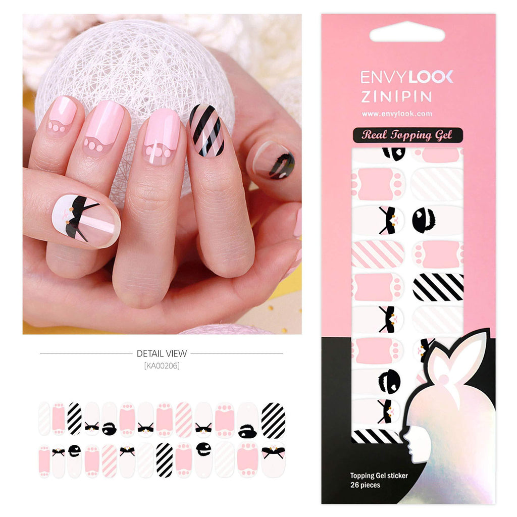 [ENVYLOOKXZINIPIN] long-lasting manicure nail strip nail wrap stylish design just put gel nail seal KA00206