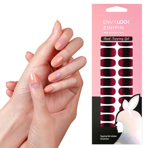 [ENVYLOOKZINIPIN] long-lasting manicure nail strip nail wrap stylish design just put gel nail seal _KA00348