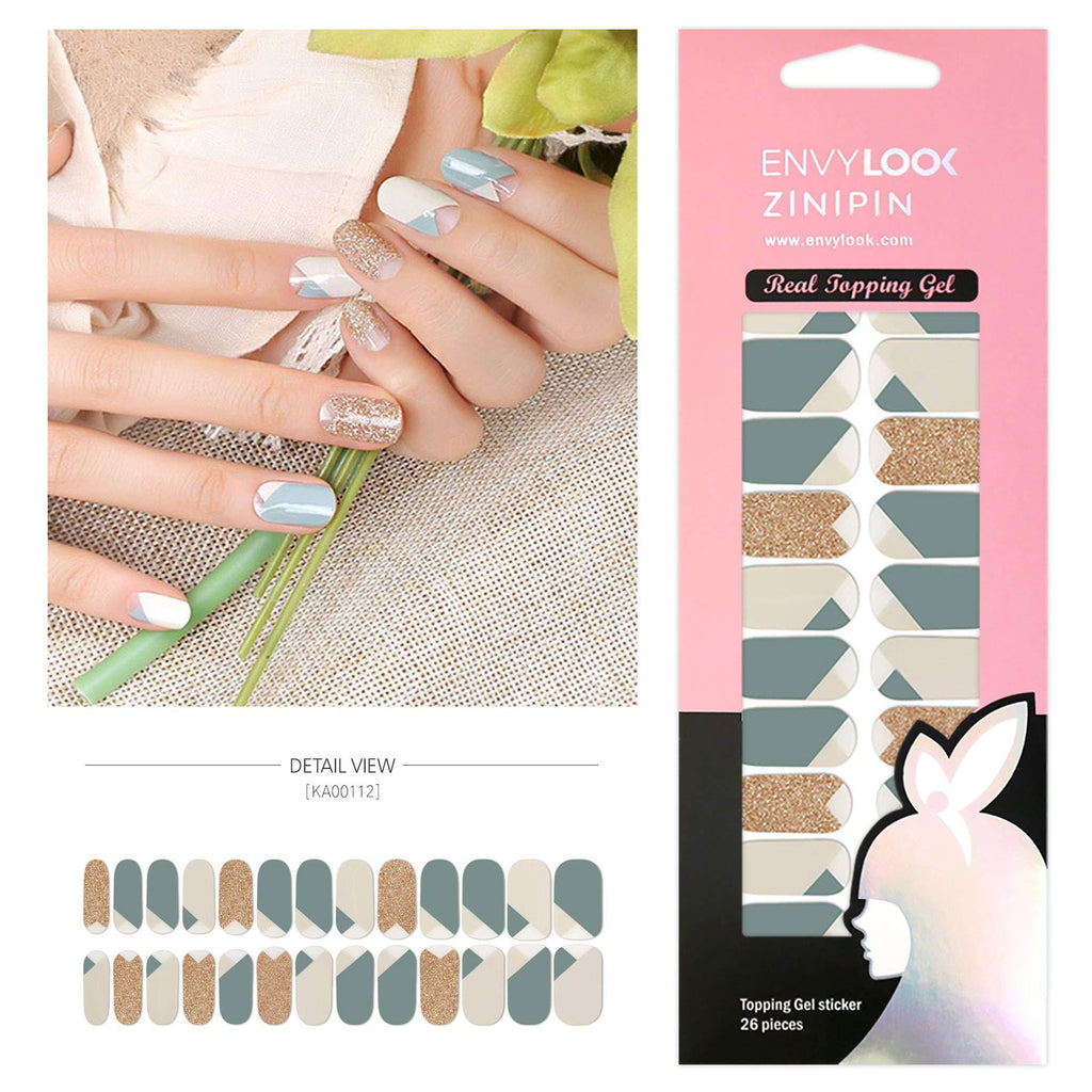 [ENVYLOOKXZINIPIN] long-lasting manicure nail strip nail wrap stylish design just put gel nail seal KA00112