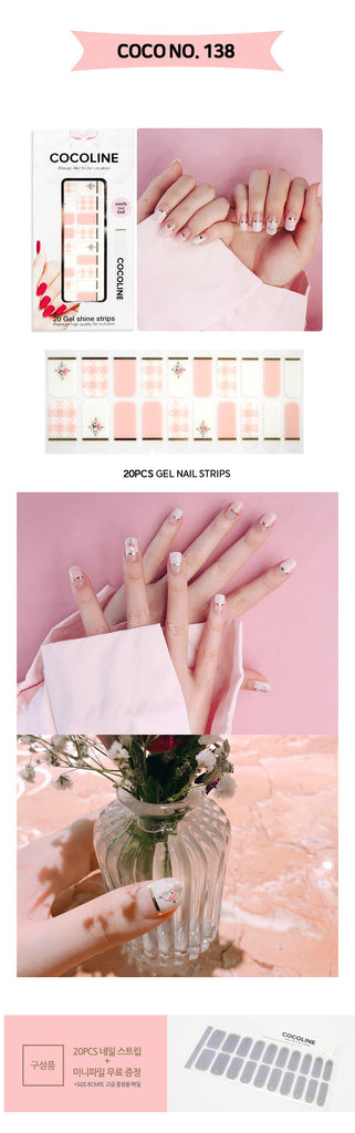 [Art Box] here line gel nail sticker 138 Pink Lady