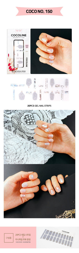 [Art Box] here line gel nail sticker 150 see-through party