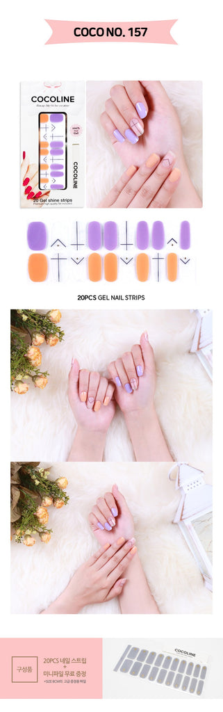 [Art Box] here line gel nail sticker 157. lavender guava