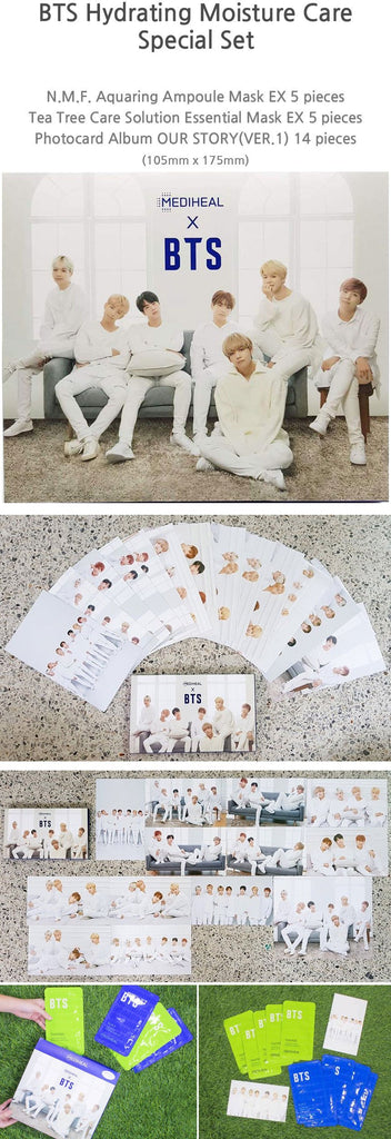 [MEDIHEAL] MEDIHEAL X BTS 4-Edition Special Package (photo card giveaway) / bts mask pack / bts goods Media heel X BTS