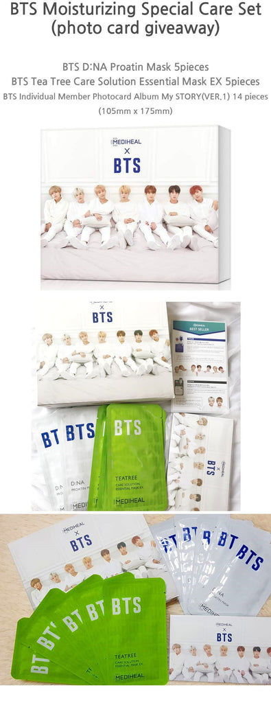 [MEDIHEAL] MEDIHEAL X BTS 4-Edition Special Package (photo card giveaway) / bts mask pack / bts goods Media heel X BTS