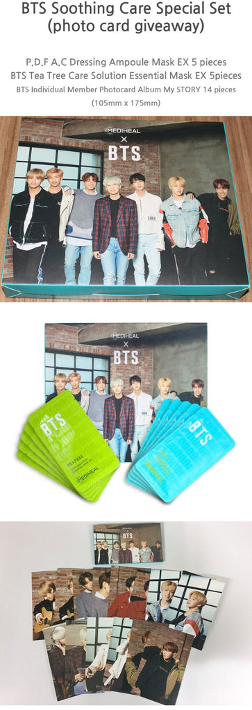 [MEDIHEAL] MEDIHEAL X BTS 4-Edition Special Package (photo card giveaway) / bts mask pack / bts goods Media heel X BTS