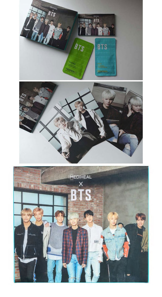 [MEDIHEAL] MEDIHEAL X BTS 4-Edition Special Package (photo card giveaway) / bts mask pack / bts goods Media heel X BTS