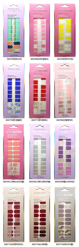 [Crepe de Chine Diva] magic gel strip / Pedi / sticker