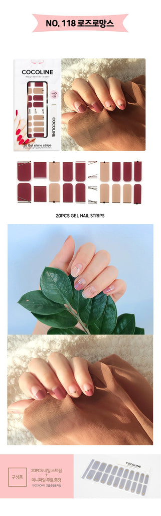 [Art Box] here line gel nail sticker 118 Rose Romance