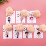 K-POP 防弾少年団 キーホルダー カワイイ ぬいぐるみペンダント かわいい漫画 ぬいぐるみボールペンダント キーチェーン 高品質 K-POP 防弾少年団
