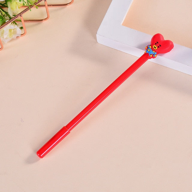 1 Pcs Korean Stationery Cute Pen kpop Theme cosplay prop Cartoon 8 Color Ballpoint Pen / Gel Pen Kawaii School Writing Gifts