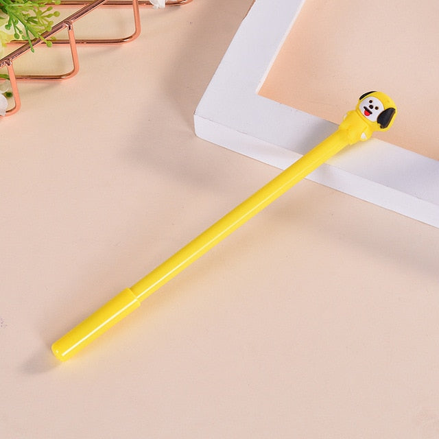 1 Pcs Korean Stationery Cute Pen kpop Theme cosplay prop Cartoon 8 Color Ballpoint Pen / Gel Pen Kawaii School Writing Gifts