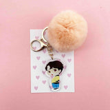 K-POP 防弾少年団 キーホルダー カワイイ ぬいぐるみペンダント かわいい漫画 ぬいぐるみボールペンダント キーチェーン 高品質 K-POP 防弾少年団