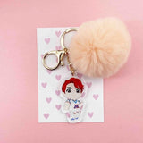 K-POP 防弾少年団 キーホルダー カワイイ ぬいぐるみペンダント かわいい漫画 ぬいぐるみボールペンダント キーチェーン 高品質 K-POP 防弾少年団