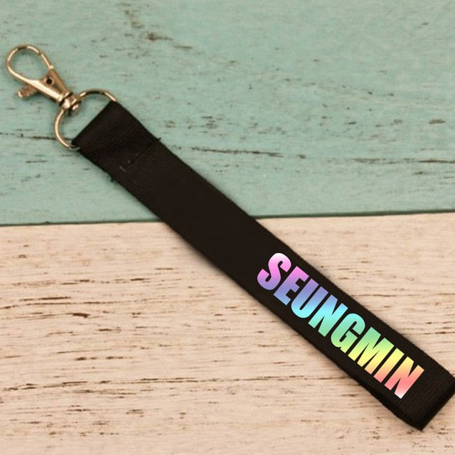 Kpop stray kids Mobile phone hang rope keychain pendant Hang buckle Kpop stray kids key chain stationery set new arrivals