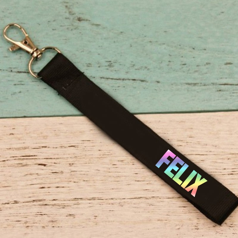 Kpop stray kids Mobile phone hang rope keychain pendant Hang buckle Kpop stray kids key chain stationery set new arrivals