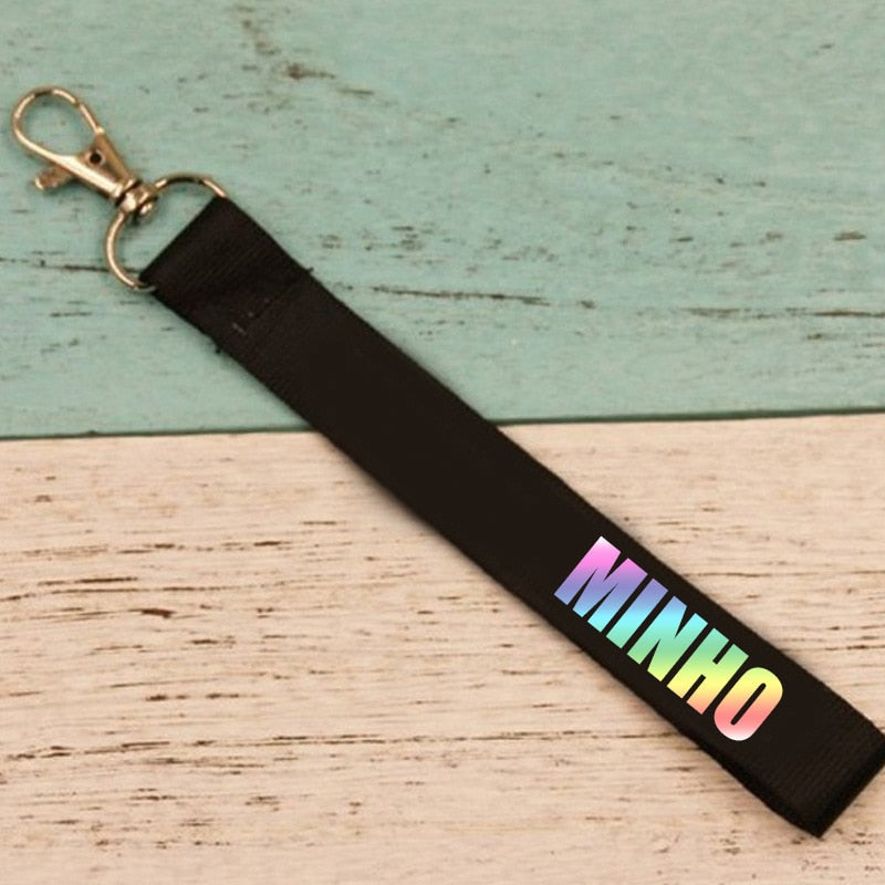 Kpop stray kids Mobile phone hang rope keychain pendant Hang buckle Kpop stray kids key chain stationery set new arrivals