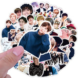 10/50Pcs Korean Stars Kpop Carton Toy PVC Sticker For Skateboard Luggage Notebook Laptop Decals Idols Cute Photos Stickers Toy