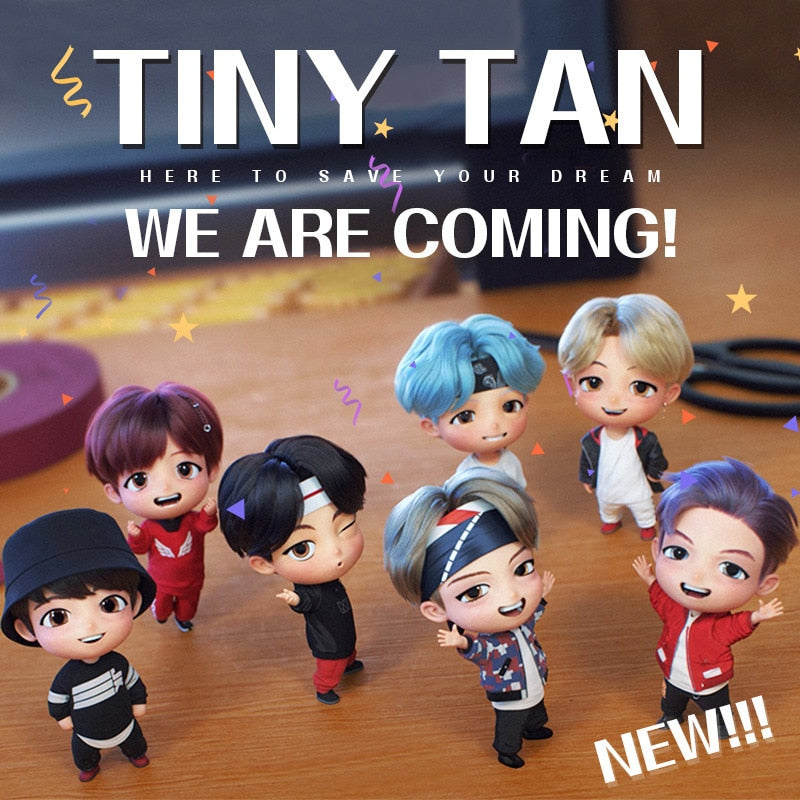 7PCS/set Bangtan Boys Groups Model Toys KPOP Star TOP Group A.R.M.Y PVC Keychain Action Figures Keyring Bt Kid