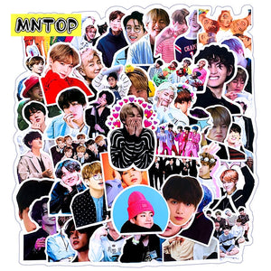 10/30/50Pcs/set Bangtan Boys Stickers KPOP Stars Stickers Idols Cute Photos Toys Stickers For Skateboard Suitcase Laptop